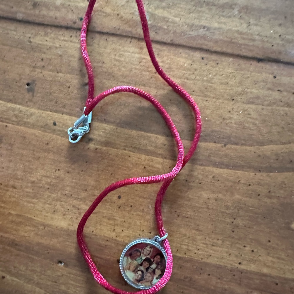 American Girl Red Photo Pendant Necklace